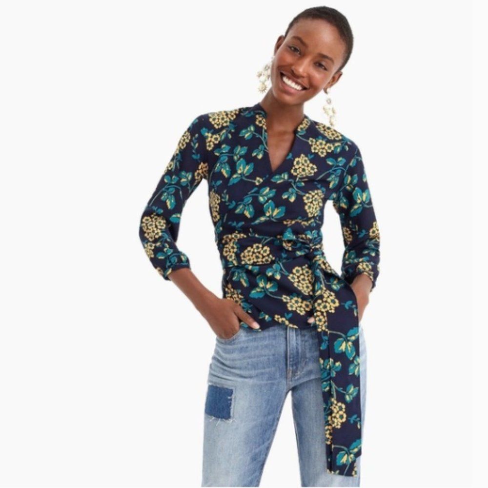 J. CREW floral print blouse